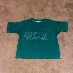 Portland Green crop top - truly madly deeply